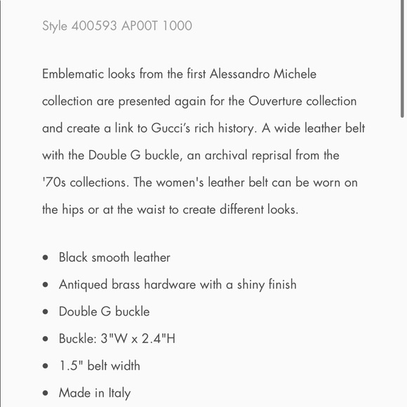 Black Gucci belt size 85 - Picture 4 of 8